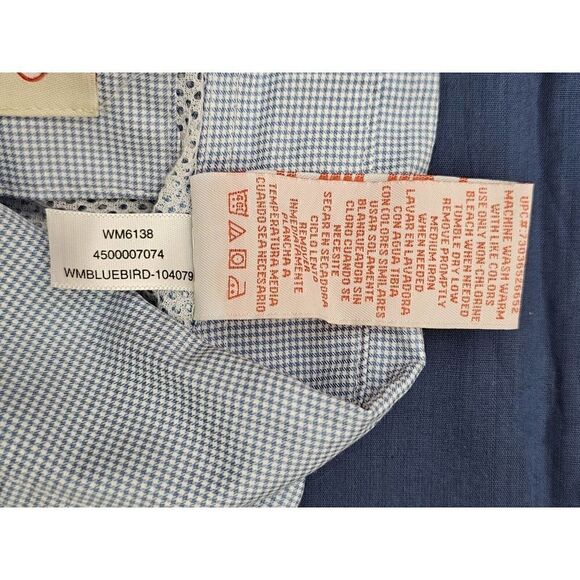 Berkley Shirt Mens Large Fishing Vented Blue Checked Short Sleeve Button Down - Picture 5 of 13